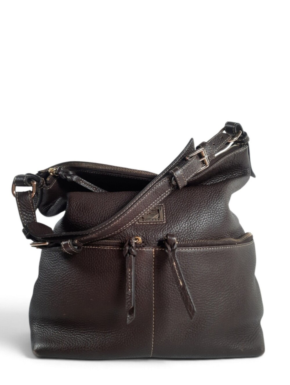 DOONEY & BOURKE Equestrian Bridle Leather Hobo Zip Pocket Sac Slouchy  Buckle